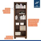 Estante Para Livros Multiuso 5 Prateleiras Flex Chocolate