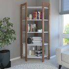 Estante Para Livros Multiuso De Canto Haia Com 5 Prateleiras