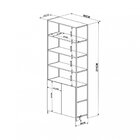 Estante Para Livros Multiuso Industrial 2 Portas Steel Quadra