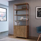 Estante Para Livros Multiuso Industrial 2 Portas Steel Quadra