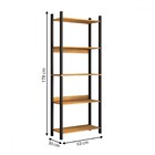 Estante Para Livros Nobre 5 Prateleiras Estilo Industrial Fre