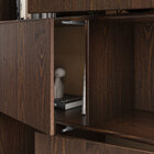 Estante Para Livros Office 3 Portas 3 Nichos Madeira Cor Imbu