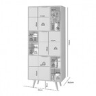 Estante Para Livros Office Aliança Candian 3 Portas Cinamomo/