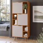 Estante Para Livros Office Aliança Candian 3 Portas Cinamomo/