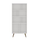 Estante Para Livros Retro 2 Portas Yescasa Branco Fosco