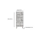 Estante Para Livros Retro 2 Portas Yescasa Branco Fosco/preto