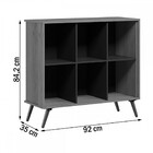 Estante Para Livros Retro 6 Nichos Branco - Qmovi