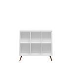 Estante Para Livros Retro 6 Nichos Branco - Qmovi