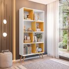 Estante Para Livros Retrô Com 4 Nichos Removíveis 180cmx90cm