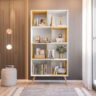 Estante Para Livros Retrô Com 4 Nichos Removíveis 180cmx90cm