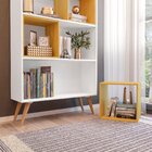 Estante Para Livros Retrô Com 4 Nichos Removíveis 180cmx90cm