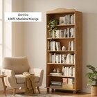 Estante Para Livros Rústica 100% Madeira Maciça 5 Prateleiras
