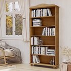 Estante Para Livros Rústica 100% Madeira Maciça 5 Prateleiras