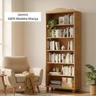 Estante Para Livros Rústica 100% Madeira Maciça 5 Prateleiras