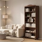 Estante Para Livros Rústica 100% Madeira Maciça 5 Prateleiras