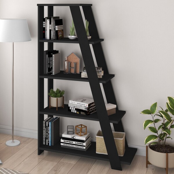 Estante Para Livros Star 4 Prateleiras Preto - Artany Móveis