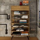 Estante Para Livros State 1 Gaveta 5 Prateleiras Marrom - Pnr