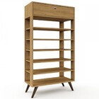 Estante Para Livros State 1 Gaveta 5 Prateleiras Marrom - Pnr