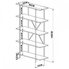 Estante Para Livros Tube 5 Prateleiras Vermont/preto – Artesa