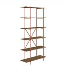 Estante Para Livros Tube 6 Prateleiras Vermont/cobre – Artesa