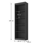 Estante Para Livros Vancouver Onix - Hecol