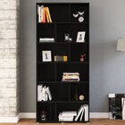 Estante Para Livros Xangai 10 Prateleiras Preto - Politorno