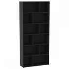 Estante Para Livros Xangai 10 Prateleiras Preto - Politorno