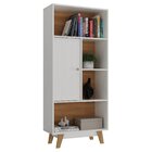 Estante Para Quarto 1 Porta Maven Espresso Móveis Branco/nogal