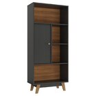 Estante Para Quarto 1 Porta Maven Espresso Móveis Grafite/nog