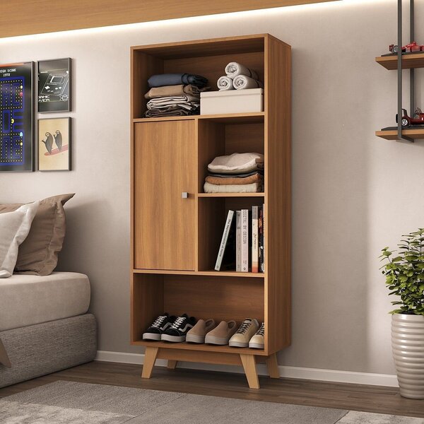 Estante Para Quarto 1 Porta Maven Espresso Móveis Nogal