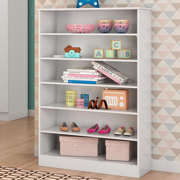 Estante Para Quarto Infantil Branco Betina Shop Jm Baby