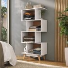 Estante Para Quarto Ravelle Espresso Móveis Branco/nogal