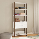 Estante Para Sala Com Gavetas E Prateleiras Branca  Branco Co