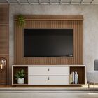 Estante Para Tv 2 Portas Alice Cedro Off White Perolizado