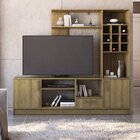 Estante Para Tv 55 Polegadas 180cmx199,9cm 2 Portas E 1 Gavet