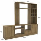 Estante Para Tv 55 Polegadas 180cmx199,9cm 2 Portas E 1 Gavet