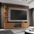 Estante Para Tv 65 Polegadas Vinhedos Grigio Fosco / Amendoa