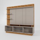 Estante Para Tv 65 Polegadas Vinhedos Grigio Fosco / Amendoa