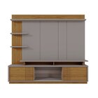 Estante Para Tv 65 Polegadas Vinhedos Grigio Fosco / Amendoa