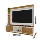 Estante Para Tv 65 Polegadas Vinhedos Off White / Amendoa