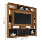 Estante Para Tv Ace Freijó Preto Com Painel Giratório