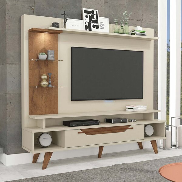 Estante Para Tv Até 46 Polegadas Com Led E Prateleiras De Vid