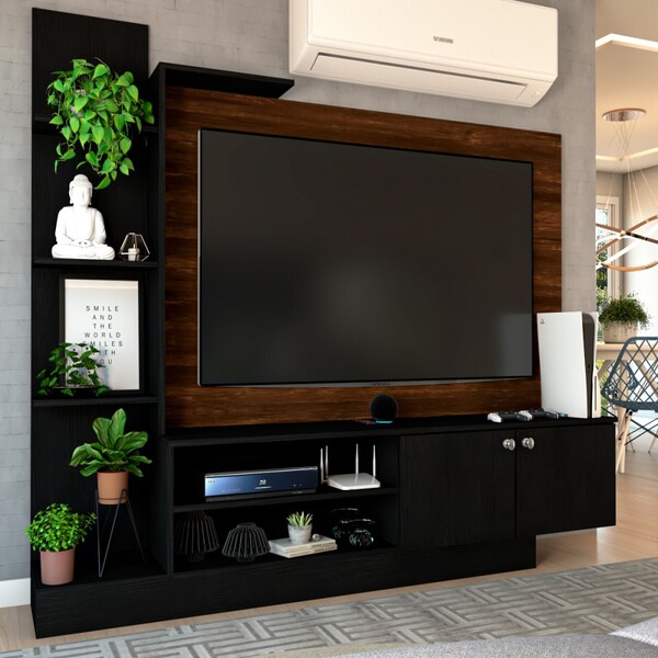 Estante Para Tv Até 50 Polegadas Home Theater 2 Portas Castan