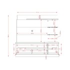 Estante Para Tv Até 55 Polegadas 180cm 1 Porta 4 Prateleiras