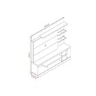 Estante Para Tv Até 55 Polegadas 1 Porta 180cm Alan Madetec O