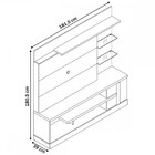 Estante Para Tv Até 55 Polegadas Alan 1 Porta 4 Prateleiras C