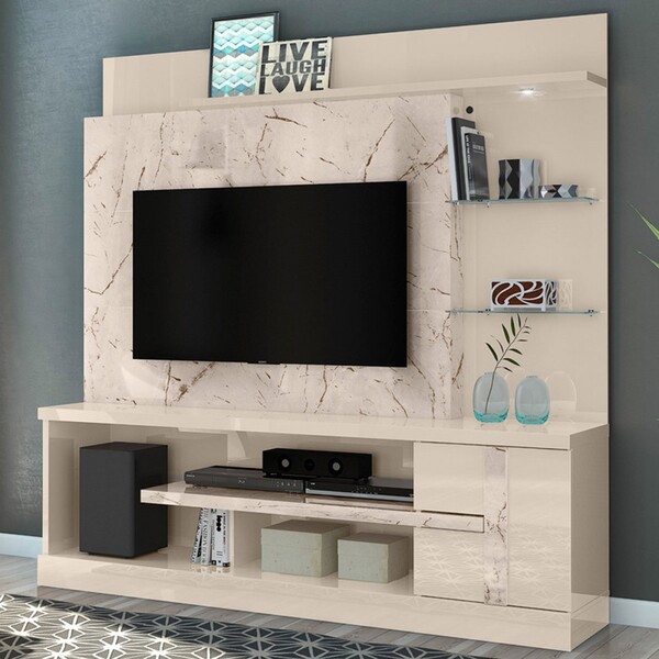 Estante Para Tv Até 55 Polegadas Alan 1 Porta 4 Prateleiras C