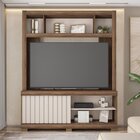 Estante Para Tv Até 55 Polegadas Com Ripado Cinne Espresso Mó