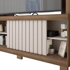 Estante Para Tv Até 55 Polegadas Com Ripado Cinne Espresso Mó