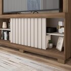 Estante Para Tv Até 55 Polegadas Com Ripado Cinne Espresso Mó